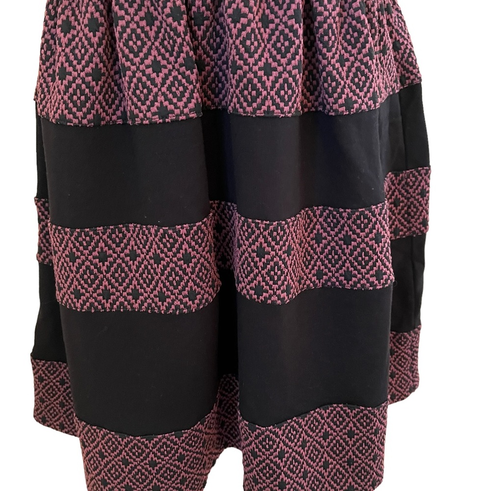 Bar III Black and Pink Knit Sleeveless "Nocturne" Skater Style Dress XL - Picture 4 of 9